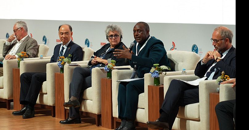 Le Dr Kandeh Yumkella intervient sur la question des minéraux essentiels africains lors du Forum de Paris pour la Paix à Marrakech au Maroc - 10 juin 2024