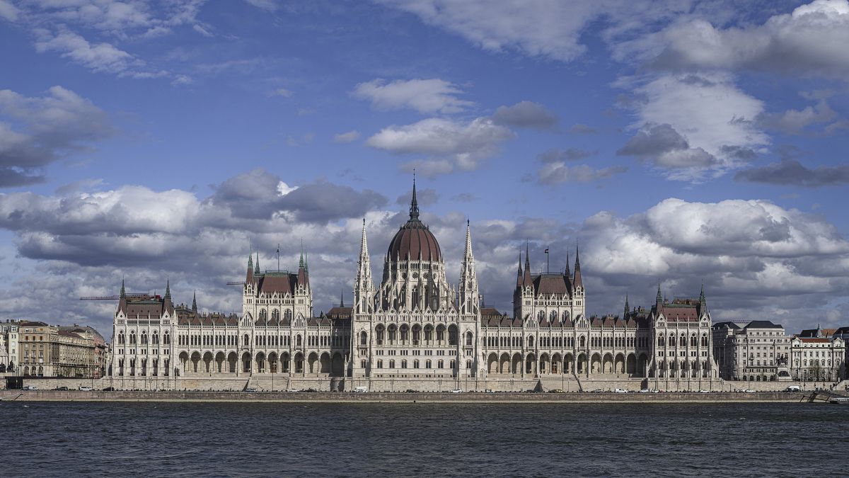 Az Országház épülete Budapesten 2024. március 28-án