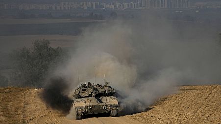 تانک اسرائیلی در مرز غزه