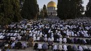 فلسطينيون في القدس يؤدون صلاة عيد الأضحى في المسجد الأقصى 16/06/2024