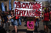 راهپیمایی حامیان ائتلاف احزاب چپگرا در فرانسه