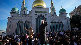 صلاة عيد الأضحى في مسجد كاتدرائية موسكو يوم الأحد 16 يونيو 2024.