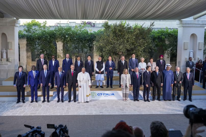 La photo de famille au G7 le 14 juin 2024