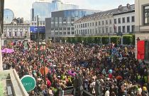Vasárnap volt a második nagy jobboldal-ellenes felvonulás Brüsszelben az uniós választások óta, 2024. június 16.