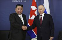 Kim Jong-un und Wladimir Putin bei ihrem vergangenen Treffen im September 2023.