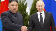 Da sinistra a destra Kim Jong Un e Vladimir Putin 