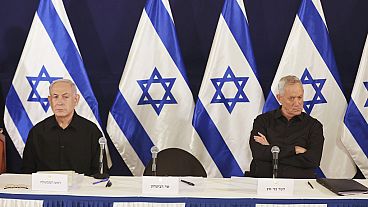 Savaş Kabinesi, muhalefet partisi lideri Benny Gantz'ın Netanyahu ve Savunma Bakanı Yoav Gallant ile birlik göstermesiyle kuruldu.