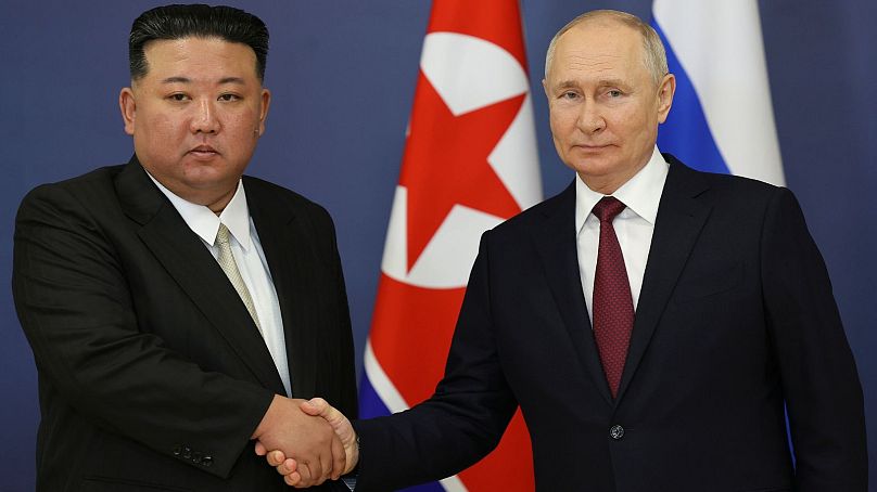 دیدار رهبران روسیه و کره شمالی در سپتامبر ۲۰۲۳ در روسیه