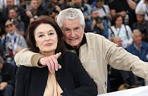 Anouk Aimee and director Claude Lelouch at photocall for 'The Best Years of a Life' at 72nd Cannes Film Festival, 19 May 2019