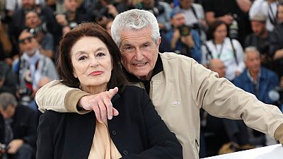 Anouk Aimee and director Claude Lelouch at photocall for 'The Best Years of a Life' at 72nd Cannes Film Festival, 19 May 2019