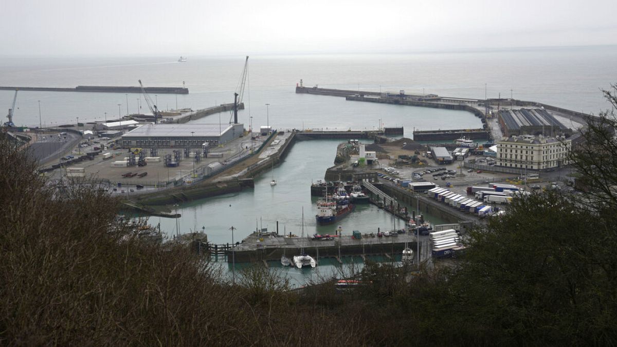 At least 85 rescued migrants arrive in English port of Dover on UK Border Force boat thumbnail