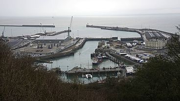 Porto de Dover no Reino Unido