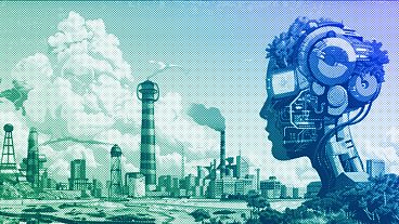 AI and climate change, illustration