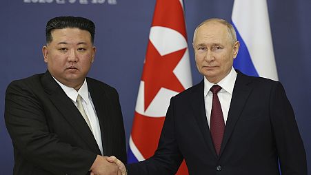 الرئيس الروسي فلاديمير بوتين والزعيم الكوري الشمالي كيم جونغ أون-أرشيف 2023