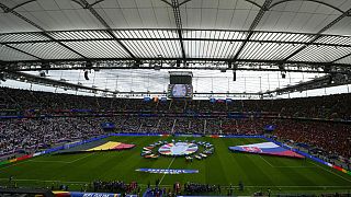 Jogo entre a Bélgica e a Eslováquia no Euro 2024 em Frankfurt na Alemanha