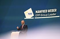 Manfred Weber az európai választási kampány idején Brüsszelben