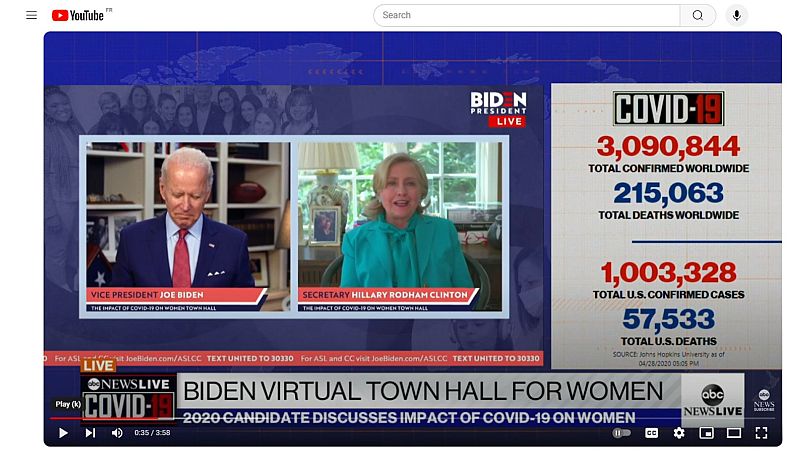 Biden's eyes may briefly close during the video, yet there’s no evidence that he falls asleep.