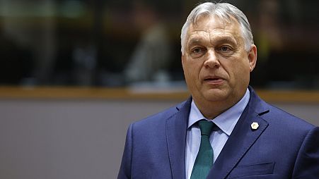 Hungary's Prime Minister Viktor Orban waits for the start of a round table meeting at an EU summit in Brussels, Monday, June 17, 2024. 