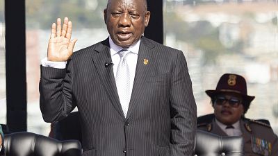 South Africa's Cyril Ramaphosa, is sworn in as President at his inauguration 