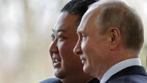 I presidenti di Corea del Nord e Russia, Kim Jong-un e Vladimir Putin