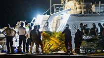 Rescate de migrantes en aguas del Mediterráneo. 