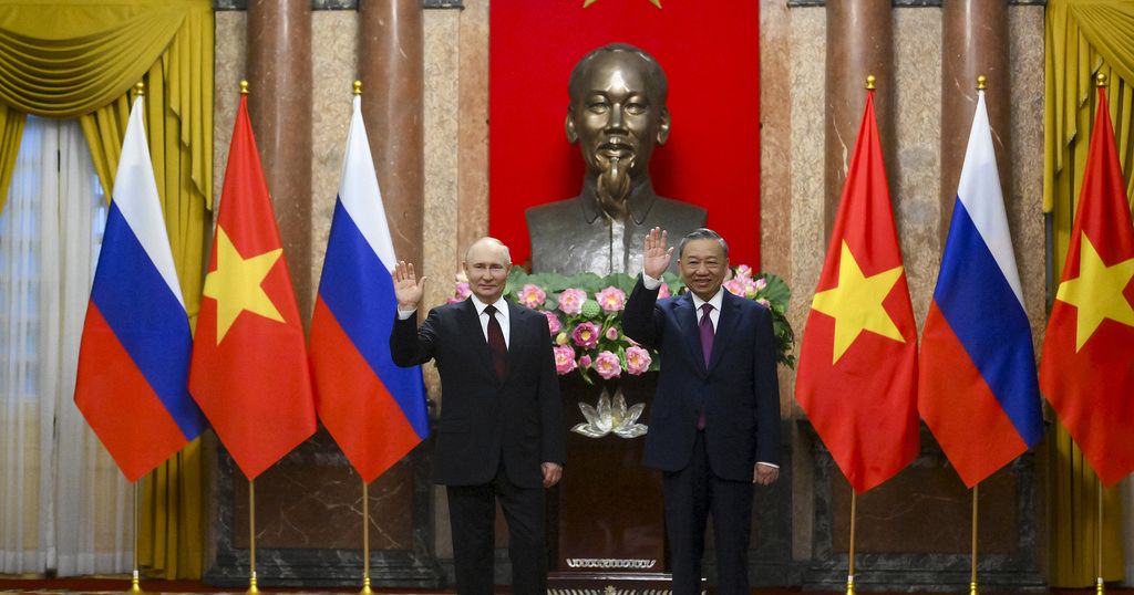 Vladimir Putin llega a Vietnam para su última parada en una gira por ...