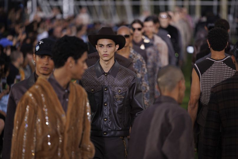 Models wear creations for the Louis Vuitton Spring Summer 2025 collection, that was presented in Paris, France.