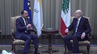 Ο Πρόεδρος της Κυπριακής Δημοκρατίας Νίκος Χριστοδουλίδης με τον Πρωθυπουργό του Λιβάνου