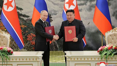 امضای قرارداد بین پوتین و کیم جونگ اون
