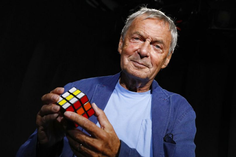 Professor Erno Rubik, Erfinder des Rubik's Cube, wird am Dienstag, 18. September 2018, in New York fotografiert.