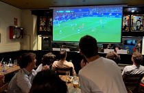 French citizens living in Madrid enjoying the national game for EuroCup 2024