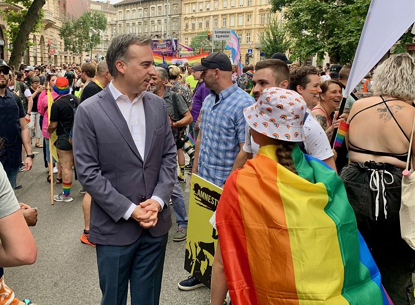 David Pressman amerikai nagykövet az idei Budapest Pride-on - 2024.06.22.