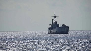 Filipinler donanma gemisi, İkinci Thomas Sığı, Güney Çin Denizi, 23 Nisan 2023.