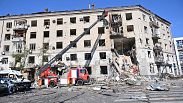 حمله به ساختمانی در شهر خارکیف اوکراین