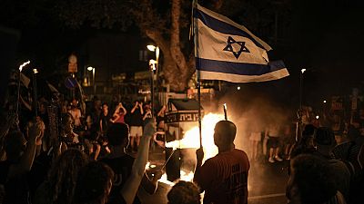People protest against Israeli Prime Minister Benjamin Netanyahu's government and call for the release of hostages, June 22nd 2024