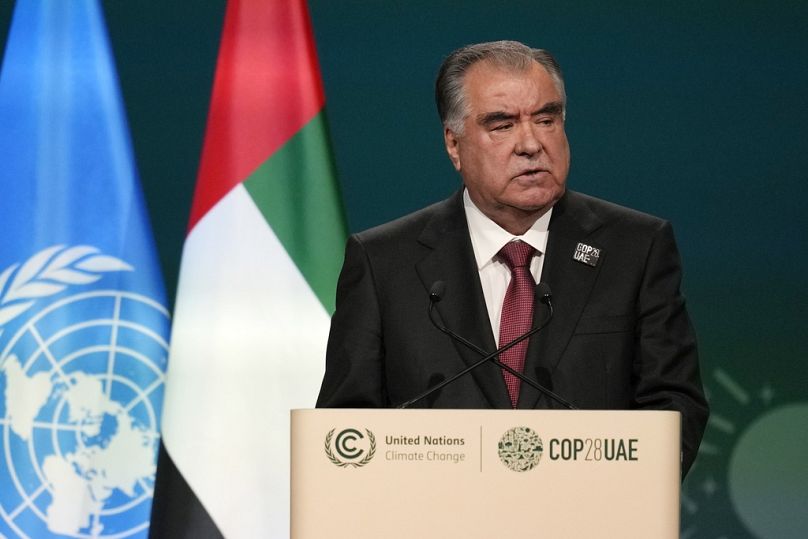 Tajikistan President Emomali Rahman in 2023