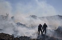 ILLUSZTRÁCIÓ: tűzoltók küzdelme Athén keleti részén, Koropi külvárosban - 2024. június 19.