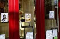 A chair inside of a sex-workers booth stands empty in Antwerp, 3 November 2020AP Photo/Virginia Mayo