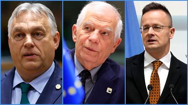 Orbán Viktor, Josep Borrell, Szijjártó Péter