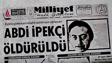 Milliyet gazetesi'nin Abdi İpekçi cinayetini manşete taşıdığı 2 Şubat 1979 Cuma nüshasının ön sayfası