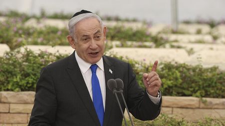 رئيس الوزراء الإسرائيلي بنيامين نتنياهو في تل أبيب، إسرائيل