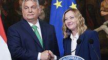 Die italienische Ministerpräsidentin Giorgia Meloni hat sich in Rom mit dem ungarischen Premierminister Orban getroffen. 