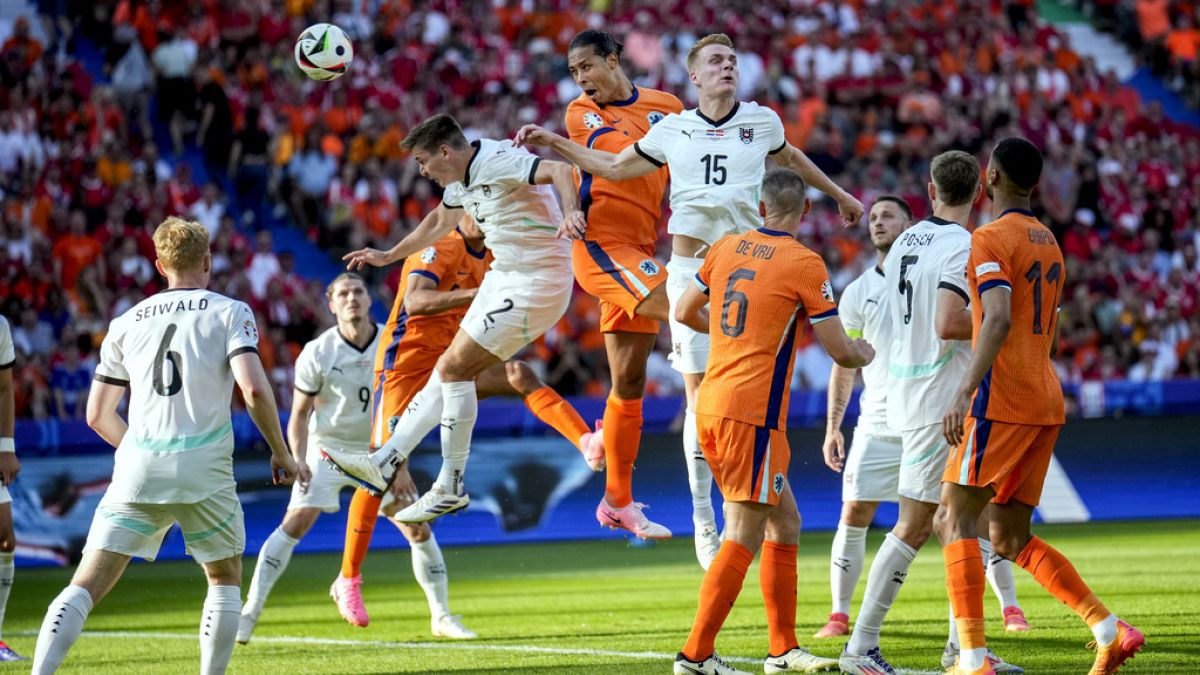 Jelenet a Hollandia-Ausztria válogatott mérkőzésből
