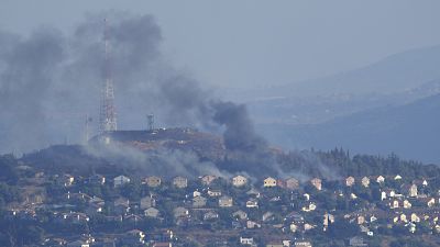 Пожар в Израиле в результате обстрела со стороны "Хезболлах"