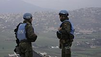 Spanyol ENSZ-békefenntartók az izraeli-libanoni határon
