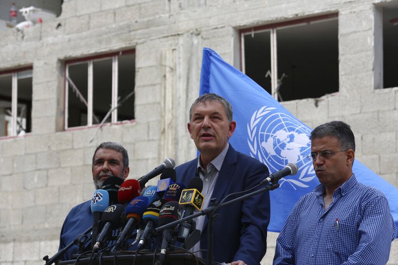 Philippe Lazzarini, az UNWRA elnöke Gázában, 2021