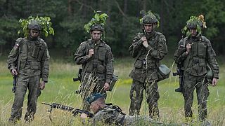 Soldati dell'esercito polacco durante l'addestramento