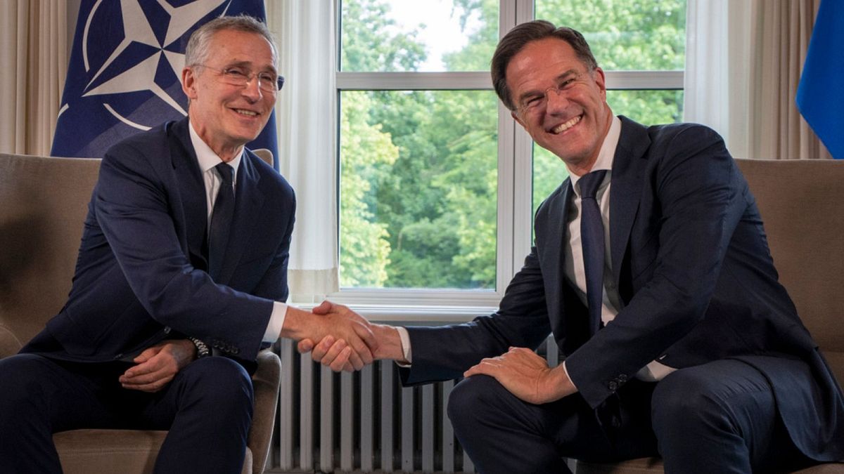 NATO Secretary General Jens Stoltenberg and Dutch Prime Minister Mark Rutte