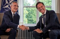 NATO Secretary General Jens Stoltenberg and Dutch Prime Minister Mark Rutte