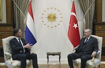 Cumhurbaşkanı Recep Tayyip Erdoğan ve Hollanda Başbakanı Mark Rutte, Ankara, 22 Mart 2022. 
